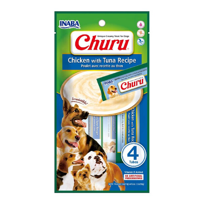 Churu Snack Cremoso Receita de Frango com Atum para cães – Multipack 12, , large image number null
